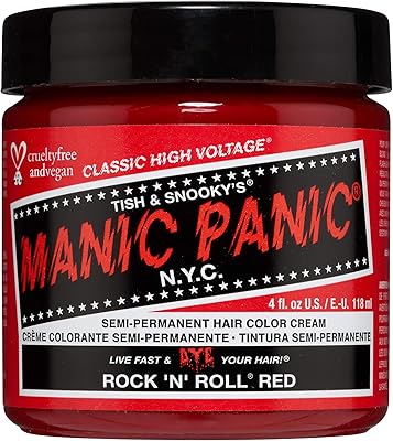 Semi-permanent hair dye cream Manic Panic Rock and Roll Rouge, 4 Oz.. DIAYTAR NIGERIA: Nigeria's answer to affordable online shopping with reliable 5-8 day delivery guarantee.