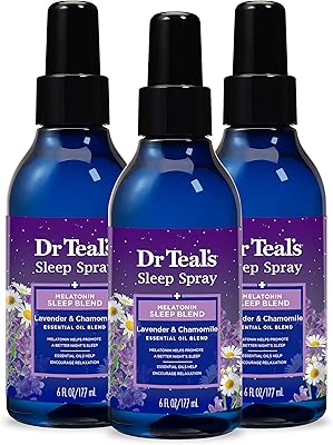 Sleeping spray with melatonin and essential oils of Dr Teal's, 6 fl oz, 3, transparent package.. DIAYTAR NIGERIA: The marketplace that brings affordable products to every Nigerian home in under 8 days.