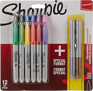 Sharpier Sharpie Penpin Penpin Penpiece, package of 12 + 2 metal colors.. Experience the simplicity of DIAYTAR NIGERIA's extensive marketplace with delivery within 8 days.
