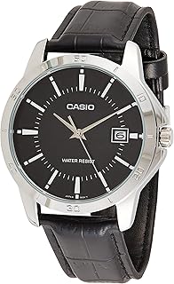 Casio analog watch with leather bracelet and black dial for men-MTP-V004L-1AUDF, black.. Get what you need, when you need it — DIAYTAR Nigeria delivers fast.