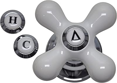 Danco cross tap handle - Porcelain/Chrome (46004), white/chrome.. Unlock access to a wide range of products with DIAYTAR NIGERIA's affordable e-commerce platform.