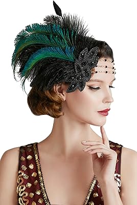 Bound Beyond Art Deco 1920's Flapper Roaring Cooff 20 pieces Magnificent Gatsby Plume Bang years 1920 Flapper Gatsby Accessories.. Shop with intention at DIAYTAR NIGERIA, offering thousands of products delivered nationwide in days.