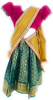 Demi Saree Style PE2070 (âge 3 Ans) Lehenga Chole, Pattu Pavada, Patupavada, 3 Ans.. DIAYTAR NIGERIA revolutionizes online shopping with competitive prices and reliable 5-8 day delivery.