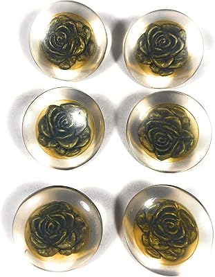 Set of Lucite gray buttons - Silver flower in the center ~ for blazers, costumes, sports coats, uniforms, jackets and dresses 11 pieces.. Nigeria shops with DIAYTAR — wide selection, fast shipping, and great value.
