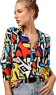 Trendy blouse for women, relaxed buttoned shirts with long sleeves, size XS-3XL.. Your comprehensive marketplace awaits at DIAYTAR NIGERIA with affordable prices and reliable delivery times.