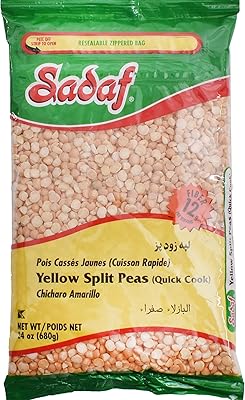 Sadaf yellow pea - 24 oz quick cooking - dried yellow pea - natural, vegan, kosher - United States product.. Experience the convenience of online shopping with DIAYTAR NIGERIA's reliable 5-8 day delivery service.