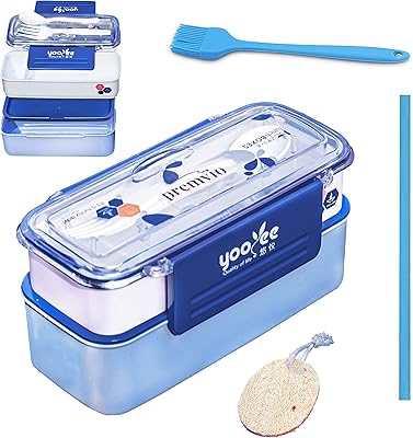 Bento Lunch box 2 in 1 primviewtm for children and adults, meal preparation container with set (straw, brush, sponge, spoon and fork) without BPA.. Thousands of items, all priced just right — shop DIAYTAR Nigeria today.