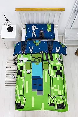 Simple duvet cover Minecraft creepper under official license, reversible with matching pillowcase (1 duvet).. Discover endless possibilities with DIAYTAR NIGERIA's extensive product range and affordable shipping.