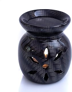 Burner of essential oils flavored in ceramic, handmade, cast iron diffuser, humidifier, aromatherapy, small romantic candle for the decoration of the house and the office, greeting of rack hanging, mixture of incense and lavender oil.. Experience the joy of discovery with DIAYTAR NIGERIA's vast catalog and nationwide affordable delivery.