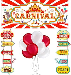 46 -room circus carnival festival decorations kit with carnival banner in confetti, colorful circus and party gifts.. Experience the convenience of boundless shopping with DIAYTAR NIGERIA's vast selection and quick delivery.