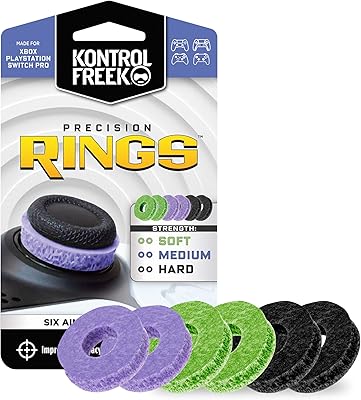 Controlfreek precision rings | Motion AID for PlayStation 4 (PS4), Xbox One, Switch Pro and SKV controller (black/purple/green).. Navigate through thousands of products at pocket-friendly prices with DIAYTAR NIGERIA's easy-to-use platform.