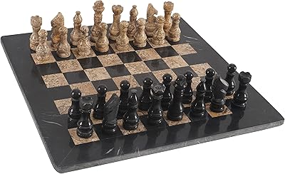 Radicaln marble chess game, 16 inches, black and red coral, designed by hand.. Join millions of satisfied shoppers using DIAYTAR Nigeria every day.