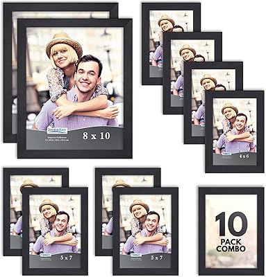 Set of frames photo 10 pieces icona bay - Multi gallery impresia wall set, black, mixture of 10 pieces.. DIAYTAR NIGERIA: Connecting Nigerians with their needs through affordable prices and 5-8 day shipping.