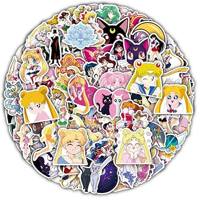 100 pieces Sailor Girl Moon Design Sticker in waterproof vinyl for children and adolescents.. Experience shopping satisfaction with DIAYTAR NIGERIA's vast selection and nationwide delivery service.