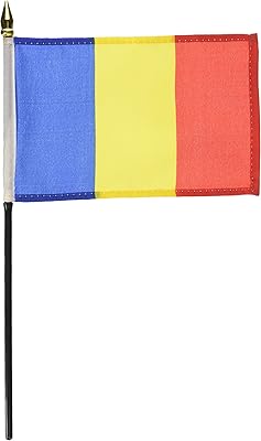 Romanian flag flag store 10 cm x 15 cm.. DIAYTAR NIGERIA: Your trusted e-commerce partner with extensive product choices and affordable delivery.