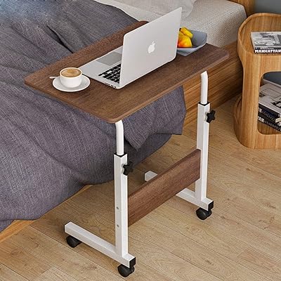 Table for mobile Multifunction mobile UK plus 60 x 40 cm and desk with adjustable height (brown/walnut).. Your trusted e-commerce destination, DIAYTAR NIGERIA offers extensive variety with reliable shipping.