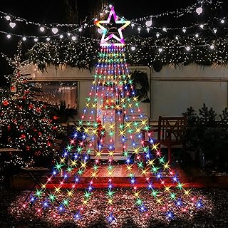 Outdoor Christmas decorations, 344 LED Christmas tree lights with star top, 8 lighting modes, interior and exterior light garlands waterproof for the courtyard of the house garden.. DIAYTAR NIGERIA: Where affordability meets variety, with thousands of products delivered in less than 8 days.