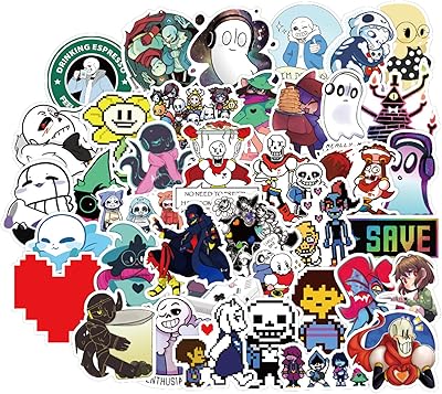 50 Undertale Game Waterproof Stickers for laptop, books, motorcycles, bikes, suitcases, skis, luggage, etc. bjkt.. DIAYTAR NIGERIA: Where affordable online shopping meets reliable delivery across Nigeria.