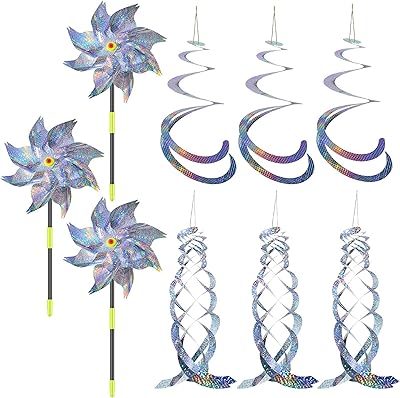 Spiral deflectors for birds, deterrent device for geese and birds, top suspended in silver mylar for decoration of the garden and frightening birds, such as peaks, doves and geese (9 pieces).. Embrace a new era of online shopping with DIAYTAR NIGERIA's extensive range and budget-friendly prices.