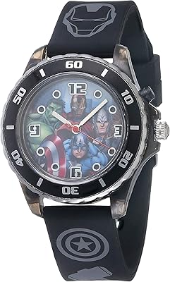 Children's watch Marvel The Avengers AVG3508 with black rubber bracelet, quartz movement, black, quartz movement.. Shop the smart way with DIAYTAR NIGERIA's extensive selection and budget-friendly nationwide delivery.