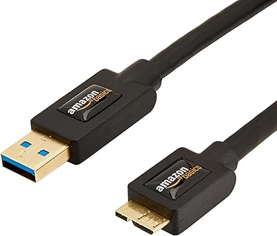 Amazonbasics USB 3.0 Male charger cable to micro B - 3 feet (0.9 meters), black.. DIAYTAR NIGERIA brings the joy of affordable shopping to your fingertips with delivery in less than 8 days.