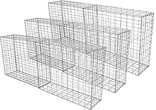 Outdoor gabion baskets in galvanized steel metal trellis with spiral lock for garden / 100 x 80 x 30 cm / package of 6.. DIAYTAR NIGERIA connects you with thousands of products at competitive prices, delivered within a week.