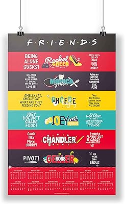 MCSID Razz Friends TV Series - Wall calendar of characters for the house, the office, the living room (frame not included) size A3 - 12 x 18 inches, multicolored, under official license of Warner Bros, United States.. Experience hassle-free shopping with DIAYTAR NIGERIA's user-friendly platform and prompt delivery service.