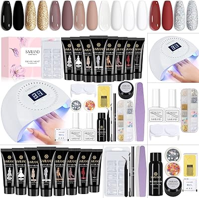 Safyland 8 colors set of polygel nail polish with lamp.. Find everything you need at prices you'll love with DIAYTAR NIGERIA's comprehensive e-commerce platform.
