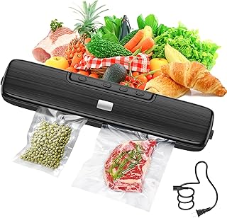 Vacuum seal - Automatic air sealing system for storage of dry and humid foods, a compact 12.6 -inch design with 15 sealing bags (black).. Shop local, shop fast — DIAYTAR Nigeria delivers across the country.