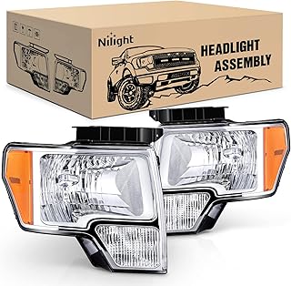 Set of headlight NILET F150 2009 2010 2011 2011 2013 2014 F150, chromed body, transparent replacement lens for driver and passenger side, 2 rooms, 2 years warranty.. Experience shopping freedom with DIAYTAR NIGERIA's vast selection and 5-8 day nationwide delivery service.