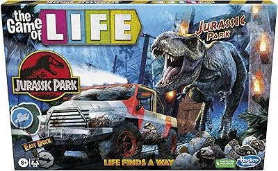 Hasbro The Game of Life Jurassic Park Edition, a family board game for children aged 8 and over, inspired by the original film Heat.. Shop with purpose at DIAYTAR NIGERIA, where diverse selection meets budget-friendly nationwide delivery.