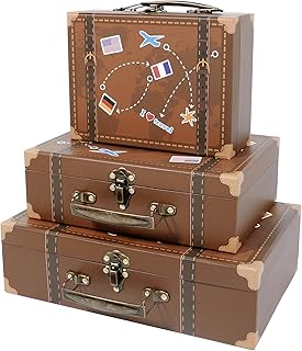 SLBR cardboard travel bags (lot of 3, travel) | Birthday and wedding party decoration boxes, display of handmade photos.. Shop with ease at DIAYTAR NIGERIA and enjoy our extensive product range delivered at affordable rates.