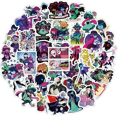 Deltarun 50 pieces set of waterproof stickers for laptop, computer, frisk without o 'gastter, undyne flowy for adult teenage girls DIY phone shell, water bottle, skateboard.. DIAYTAR NIGERIA: Creating access to affordable products for every Nigerian with our swift delivery service.