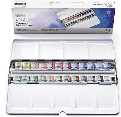 WinSer & Newton Cotman watercolor set - 24 -Casseroles metal box.. Your complete shopping companion, DIAYTAR NIGERIA offers extensive selection delivered within the week.
