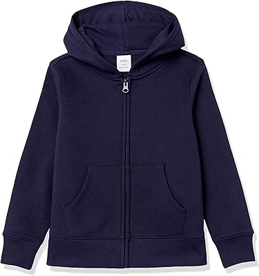 Zipped hoodie for Amazon Essentials girl, navy blue, size L.. Your comprehensive marketplace awaits at DIAYTAR NIGERIA with affordable prices and reliable delivery times.
