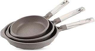 Set of Life Smile frying stoves - Multilayed stove with granite coating | Includes a non -stick pan of 20 cm, 24 cm and 28 cm | Pendant light with heat resistant handle | induction base (dark gray).. Shop with confidence at DIAYTAR NIGERIA, Nigeria's premier affordable e-commerce platform.