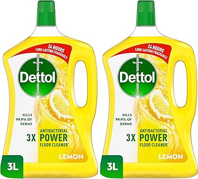Dettol powerful antibacterial cleaner for floors with lemon scent, 3 liters, pack of 2.. Experience the convenience of one-stop shopping with DIAYTAR NIGERIA's diverse and affordable marketplace.