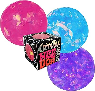 Nee-Doh Schylling Crystal Squeeze Groovy Glob! Squish, Fashion, Stretch Balls Anti -Stress Blue, Rose, Violet full set of party gifts - Pack of 3.. Shop the smart way with DIAYTAR Nigeria — fast delivery, affordable everything.