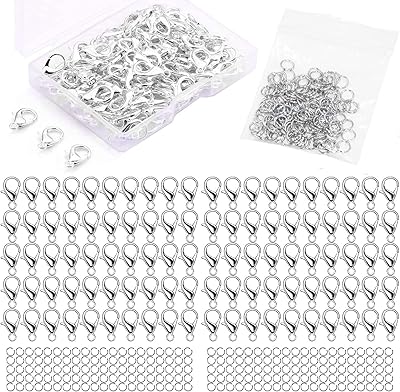 180 Pieces with stainless steel lobster with open links with open links, hooks for necklaces, jewelry and accessories (silver) 4mm steel color, DIYB28-180.. Discover the joy of choice with DIAYTAR NIGERIA's extensive selection and budget-friendly shipping.