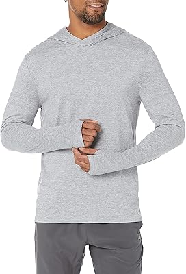 Extensible technical hooded t-shirt Long sleeves Amazon Essentials for Men.. Explore fashion, tech, home goods, and more on DIAYTAR Nigeria — always affordable, always fast.