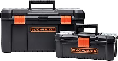 Black tool box + Decker - 19 "and 12" (BDST60129aev).. Shop smarter, not harder with DIAYTAR NIGERIA - thousands of products at your fingertips with affordable delivery.