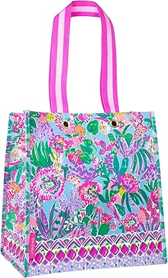 Lilly Pulitzer Market racing bag, reusable grocery bag with comfortable straps.. DIAYTAR NIGERIA delivers more than products - we deliver affordable shopping satisfaction nationwide.