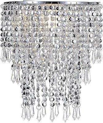 Baldquin chandelier in one -way acrylic, pearl ceiling light with crystal pearls and chrome frame for bedroom decoration, wedding or festive, 8.7 inches in diameter, 3 levels, silver.. DIAYTAR NIGERIA: The marketplace that brings affordable products to every Nigerian home in under 8 days.