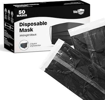 Disposable facial mask individually wrapped We Care - Package of 50 colorful masks.. DIAYTAR NIGERIA brings affordable shopping to your fingertips with reliable delivery in less than 8 days.