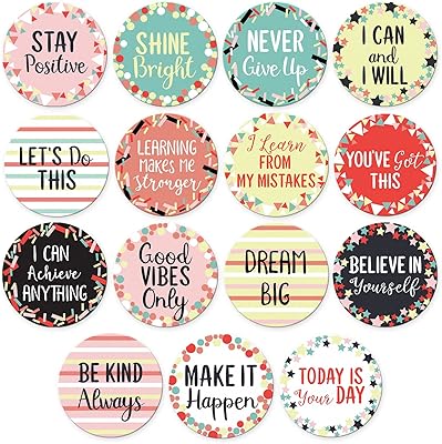 30pcs confetti with positive sayings | Inspiring motivating quote cits with matching pastel colors for decoration of classroom, desk and children's rooms (7 inches).. DIAYTAR NIGERIA connects desires with reality through affordable prices and reliable delivery service.