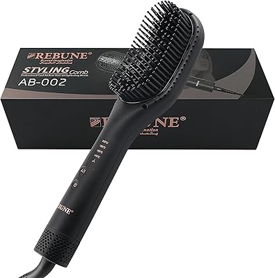 3 -in -1 smoothing brush with rebunct negative ions with double heating technology double heating technology with double heating technology for smooth hair without frizz (black).. DIAYTAR NIGERIA: Making online shopping accessible to all Nigerians with our affordable platform.