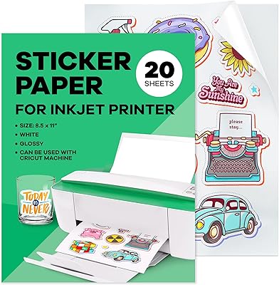 Paperplan PP-VSP-Parent Printable Mat White Vinyl Leaf, 8.5 "x 11", shiny, white, 20 sheets.. DIAYTAR NIGERIA: The marketplace that brings affordable products to every Nigerian home in under 8 days.