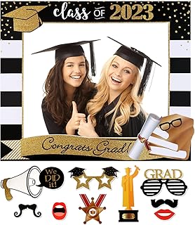 Set of large photoaton accessories for class 2021, photo frame for diploma delivery, black and golden glitter, for supplies of a diploma and high school diploma, 9 pieces.. Quality and convenience delivered — shop DIAYTAR Nigeria now.