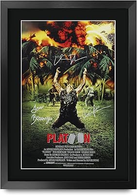 HWC Trading A3 FR PLATOON FILM TOM BERERGER WILLEM DAFOE Charlie Sheen Signed Gift Signed Framed A3 Autograph Print Film Print Photo Photo Display ..... Your ultimate shopping destination, DIAYTAR NIGERIA combines extensive selection with affordable shipping.