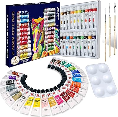 Set of acrylic paint Swift 24 bright colors with basic and mineral brush for artists.. DIAYTAR NIGERIA: Bringing affordable shopping solutions with a diverse product catalog delivered nationwide.